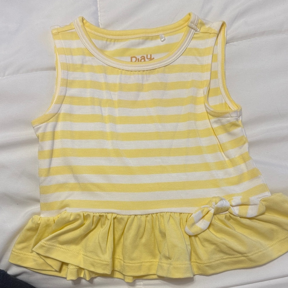 Little Sleepies Yellow Striped Tank Top